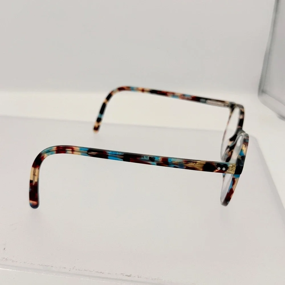 Geek Eyewear Game On 3 Round Blue Demi Tortoise Shell Eyeglass Frames 48-18-140